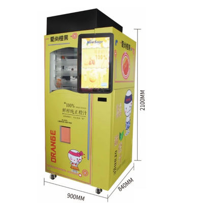 Πορτοκαλί αυτοκίνητο μηχανών πώλησης Juicer ανοξείδωτου για τα τρόφιμα και τα ποτά