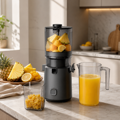 Αποχυμωτής Fresh Smart HJ303 Extra-Wide Slow Masticating – Κάντε Κάθε Ποτήρι Γιορτή Ολόκληρου Φρούτου με Άνοιγμα 155mm, Δοχείο 2400ml, Ψυχρής Έκθλιψης 200W & Αυτοκαθαρισμό