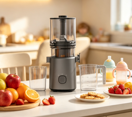 Αποχυμωτής Fresh Smart HJ303 Extra-Wide Slow Masticating – 155mm Στόμιο για Ολόκληρο Ανανά & Μήλο, 200W Ψυχρής Έκθλιψης, Μεγάλος Κάδος 2400ml & Αυτοκαθαριζόμενος για Οικογενειακή Χρήση