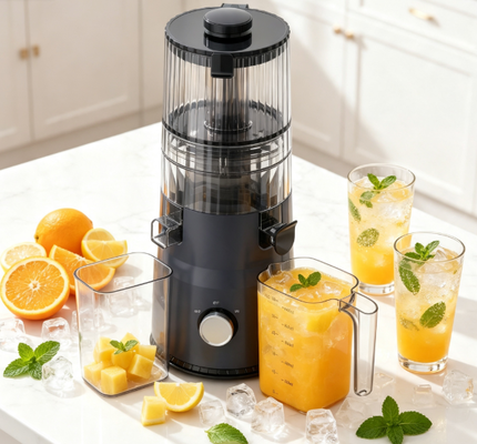 Φρέσκος Smart HJ103 συμπαγής αργή μάσησημα χυμό   από smoothies για την ευεξία βολές, όλα σε ένα χώρο εξοικονόμηση σχεδιασμού με 135mm ευρεία βρύση, 200W κρύο πιέζει & αυτοκαθαρισμού