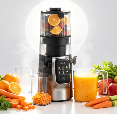 Φρέσκο Smart HJ102D 6-in-1 Slow Masticating Juicer 1 Μηχανή, ατελείωτες υγιεινές δυνατότητες με 135mm Wide Chute, 200W Cold Press & Self-Cleaning