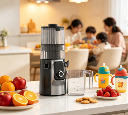Φρέσκο Smart HJ102C Slow Masticating Juicer Ο χυμοκόμος που κάνει την υγιεινή ζωή ευχάριστη με 3 ρυθμιζόμενες ταχύτητες, 135mm Wide Chute, 200W Cold Press & Self-Cleaning