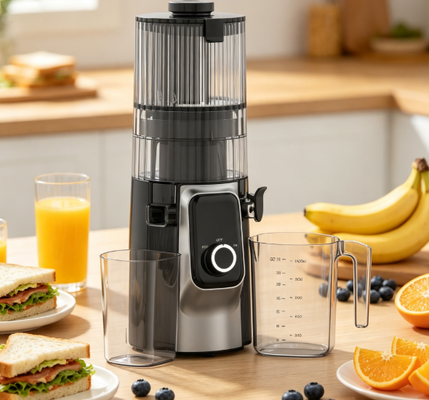 Φρέσκο Smart HJ102C Slow Masticating Juicer Ο χυμοκόμος που αγαπά τα συστατικά σας όσο και εσείς με 3 ρυθμιζόμενες ταχύτητες, 135mm Wide Chute, 200W Cold Press & Self-Cleaning