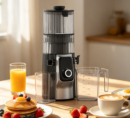 Φρέσκο Smart HJ102C Slow Masticating Juicer Ο χυμός που κάνει την υγιεινή ζωή απλή με 3 ρυθμιζόμενες ταχύτητες, 135mm Wide Chute, 200W Cold Press & Self-Cleaning