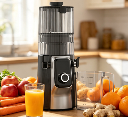 Φρέσκο Smart HJ102C Slow Masticating Juicer Ο χυμός που κάνει κάθε πρωί φωτεινότερο με 3 ρυθμιζόμενες ταχύτητες, 135mm Wide Chute, 200W Cold Press & Self-Cleaning