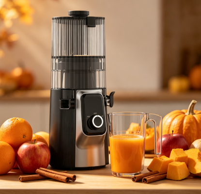 Φρέσκο Smart HJ102C Slow Masticating Juicer Ο χυμός που κάνει κάθε στιγμή πιο φρέσκια με 3 ρυθμιζόμενες ταχύτητες, 135mm Wide Chute, 200W Cold Press & Self-Cleaning
