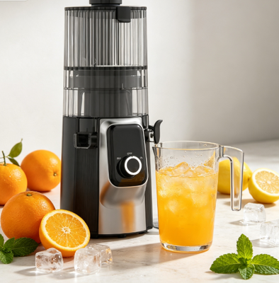 Αποχυμωτής Αργής Σύνθλιψης Fresh Smart HJ102C – Ο Αποχυμωτής που Μεταμορφώνει τα Πρωινά σας με 3 Ρυθμιζόμενες Ταχύτητες, 135mm Φαρδύς Ανοίγμα, 200W Ψυχρής Πίεσης & Αυτοκαθαρισμός