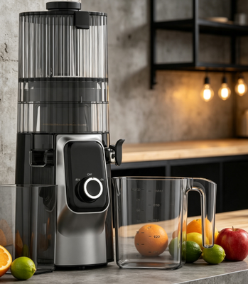 Φρέσκο Smart HJ102C Slow Masticating Juicer Ο χυμοκόμος που αγαπάει κάθε συστατικό με 3 ρυθμιζόμενες ταχύτητες, 135mm Wide Chute, 200W Cold Press & Self-Cleaning