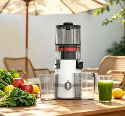 Αποχυμωτής Αργής Στύψης Fresh Smart HJ102B – Η Καθημερινή Φρεσκάδα που Αξίζει η Οικογένειά σας με Άνοιγμα 135mm, Ψυχρής Έκθλιψης 200W, Αυτοκαθαρισμό & Σχεδιασμό Ασφαλείας