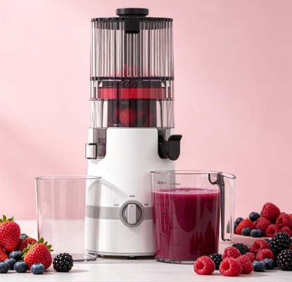 Φρέσκο Smart HJ102B Slow Masticating Juicer Η υγιεινή επιλογή που θα αγαπήσει η οικογένειά σας με 135mm Chute, 200W Cold Press, αυτοκαθαριστικό & σύστημα κλειδαριού ασφαλείας