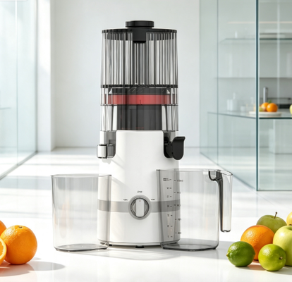 Φρέσκο Smart HJ102B Slow Masticating Juicer Η καθημερινή δόση φρεσκάδας της οικογένειάς σας με 135mm Chute, 200W Cold Press, αυτοκαθαριστικό και σύστημα κλειδαριού ασφαλείας