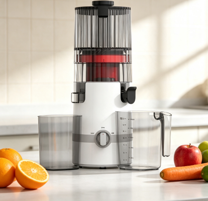 Φρέσκο Smart HJ102B Slow Masticating Juicer   Η οικογενειακή χυτοσυσκευαστή που εξοικονομεί χρόνο και χρήμα με 135mm chute, 200W cold press, αυτοκαθαριστικό & κλειδαριό ασφαλείας