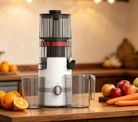 Φρέσκο Smart HJ102B Slow Masticating Juicer Start Every Day with Fresh Nutrition with 135mm Chute, 200W Cold Press, Self-Cleaning & Lock για την ασφάλεια των οικογενειών