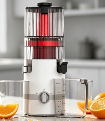 Φρέσκο Smart HJ102B Slow Masticating Juicer Ο καθημερινός οικογενειακός χυμοκόπτης που θα χρησιμοποιήσετε πραγματικά με 135mm chute, 200W cold press, αυτοκαθαριστικό και ασφαλή κλειδαριά