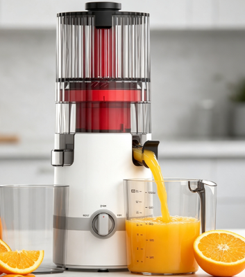 Φρέσκο Smart HJ102B Slow Masticating Juicer Ο έξυπνος τρόπος για φρέσκο χυμό με 135mm Chute, 200W Cold Press, αυτοκαθαριστικό & ασφαλές Family Lock