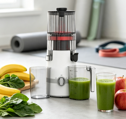 Φρέσκος Smart HJ102B Slow Masticating Juicer  Συνεργάτης σας στην οικογενειακή ευεξία με 135mm Chute, 200W Cold Press, αυτοκαθαριστικό & ασφαλές κλειδί για καθημερινή διατροφή