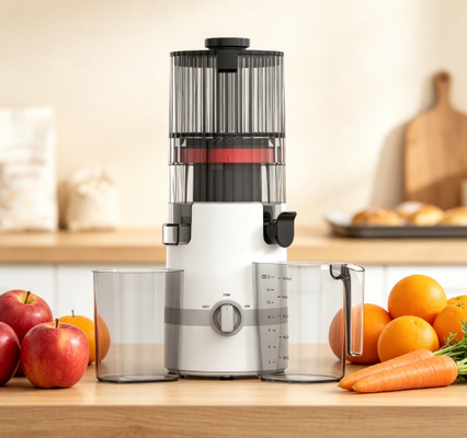 Φρέσκο Smart HJ102B Slow Masticating Juicer ️ έκδοση ασφαλείας για παιδιά με προστασία Smart Double-Lock, 135mm Wide Chute, 200W Cold Press Motor & Self-Cleaning για γαλήνη του μυαλού