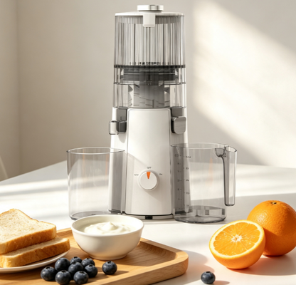 Αποχυμωτής Αργής Μάσησης Fresh Smart HJ102A – Επαγγελματικής Ποιότητας Ψυχρής Έκθλιψης με Άνοιγμα 135mm, Μοτέρ 200W & Αυτοκαθαρισμός για Λάτρεις Καθημερινού Χυμού
