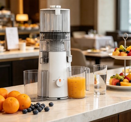 Φρέσκο Smart HJ102A Baby & Family Slow Masticating Juicer BPA-Free Nutrition Extractor με 135mm Wide Chute, 55 RPM Cold Press Τεχνολογία για καθαρή βρεφική τροφή & υγιεινά οικογενειακά χυμούς