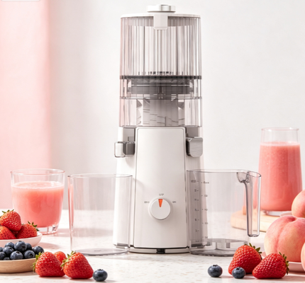 Φρέσκος Smart HJ102A 200W Slow Masticating Juicer 135mm Wide Chute, 55 RPM Cold Press Τεχνολογία με λειτουργία αυτοκαθαρισμού, Μηχανή κουζίνας χωρίς BPA