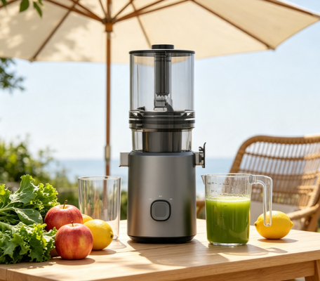 Φρέσκο Smart HJ303 Πραγματική Μορφή Slow Masticating Juicer Φρούτα στην αληθινή τους μορφή.