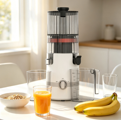 Φρέσκο Smart HJ102B Quiet Slow Juicer Machine Motor 200W, 135mm Chute, χωρίς BPA για οικογενειακή χρήση